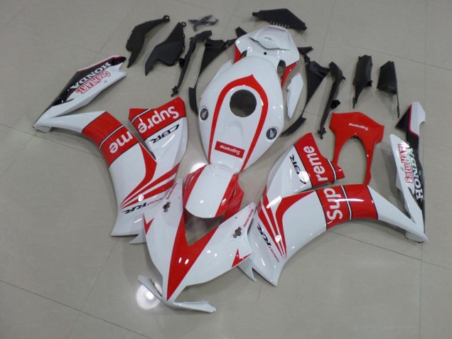 Red and White Supreme 2012-2016 CBR1000RR Motorcycle Fairings Red and White Supreme 2012-2016 CBR1000RR Motorcycle Fairings