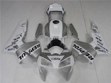 Silver White Black Repsol 2003-2004 CBR600RR Motorcycle Fairing