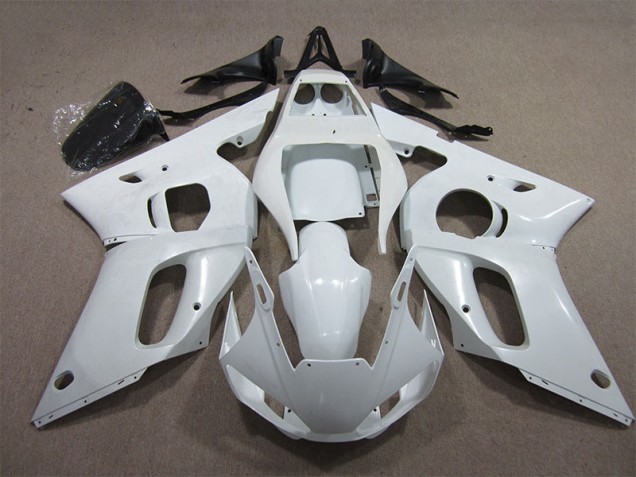 White 1998-2002 YZF R6 Motorcycle Fairing White 1998-2002 YZF R6 Motorcycle Fairing