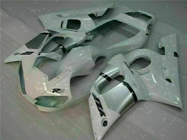 White 1998-2002 YZF R6 Motorcycle Fairings White 1998-2002 YZF R6 Motorcycle Fairings