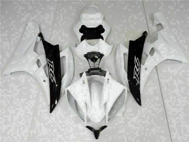White Black 2006-2007 YZF R6 Motorcycle Fairings White Black 2006-2007 YZF R6 Motorcycle Fairings