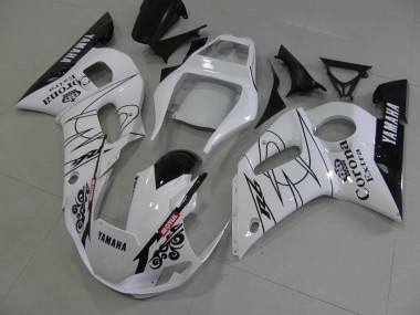 White Black Corona 1998-2002 YZF R6 Motorcycle Fairings