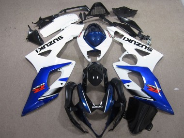White Blue 2005-2006 GSXR 1000 Motorcycle Fairing