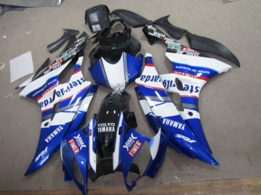 White Blue Sterilgarda Volvo 2006-2007 YZF R6 Motorcycle Fairings