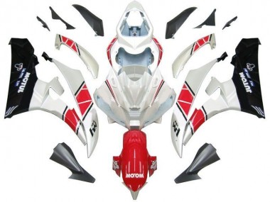 White Red Black 2006-2007 YZF R6 Motorcycle Fairings