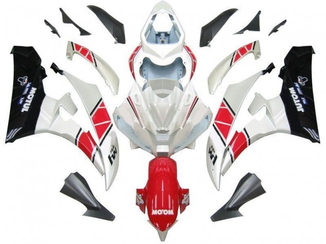 White Red Black 2006-2007 YZF R6 Motorcycle Fairings White Red Black 2006-2007 YZF R6 Motorcycle Fairings