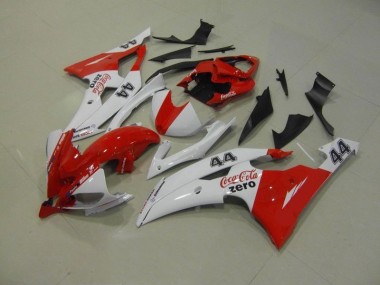 White Red Coca Cola Zero 44 2008-2016 YZF R6 Motorcycle Fairings