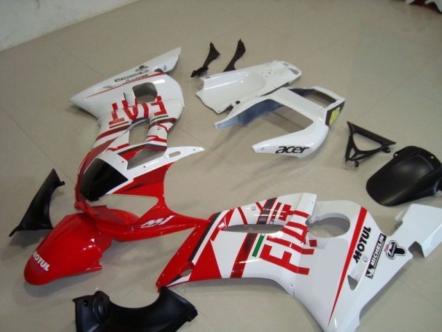 White Red Fiat Motul Acer 1998-2002 YZF R6 Motorcycle Fairings White Red Fiat Motul Acer 1998-2002 YZF R6 Motorcycle Fairings