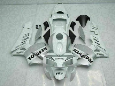 White Silver Repsol 2003-2004 CBR600RR Motorcycle Fairings