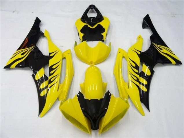 Yellow Black 2008-2016 YZF R6 Motorcycle Fairings Yellow Black 2008-2016 YZF R6 Motorcycle Fairings