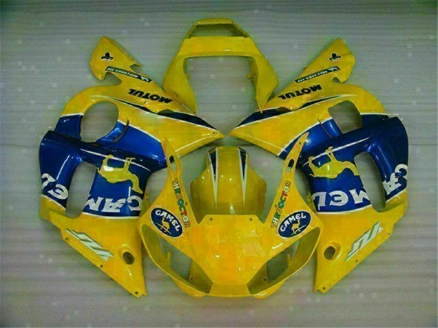 Yellow Blue 1998-2002 YZF R6 Motorcycle Bodywork Yellow Blue 1998-2002 YZF R6 Motorcycle Bodywork
