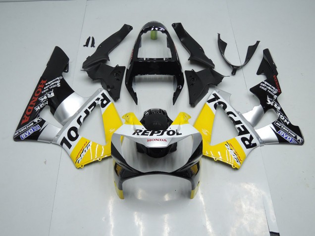 Yellow Silver Black Repsol 2000-2001 CBR900RR 929 Motorcycle Fairings Yellow Silver Black Repsol 2000-2001 CBR900RR 929 Motorcycle Fairings