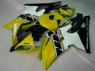 Yellow White 2008-2016 YZF R6 Motorcycle Fairings